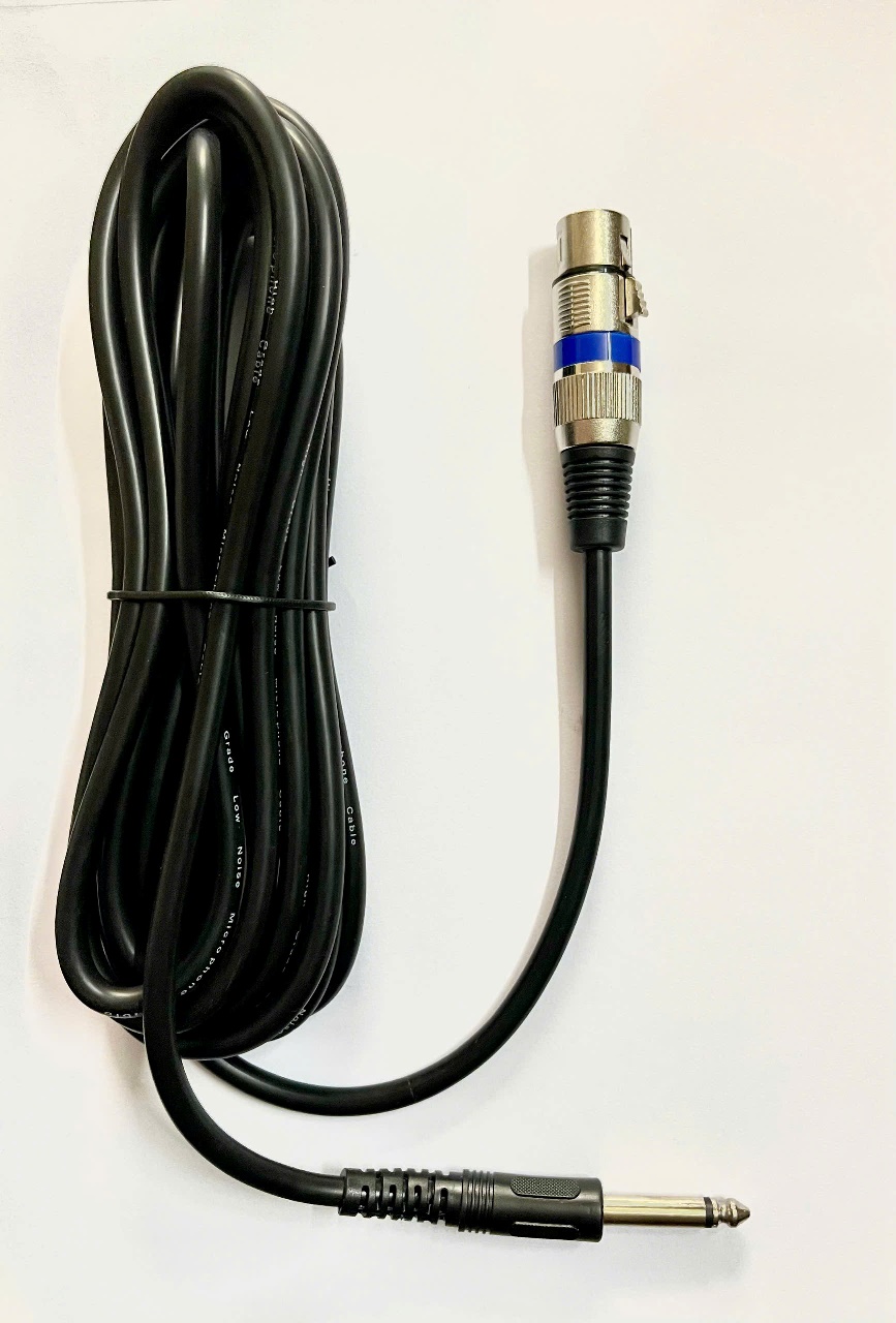 Dây Canon đen cho Micro đầu 6.5 ly dài 5m